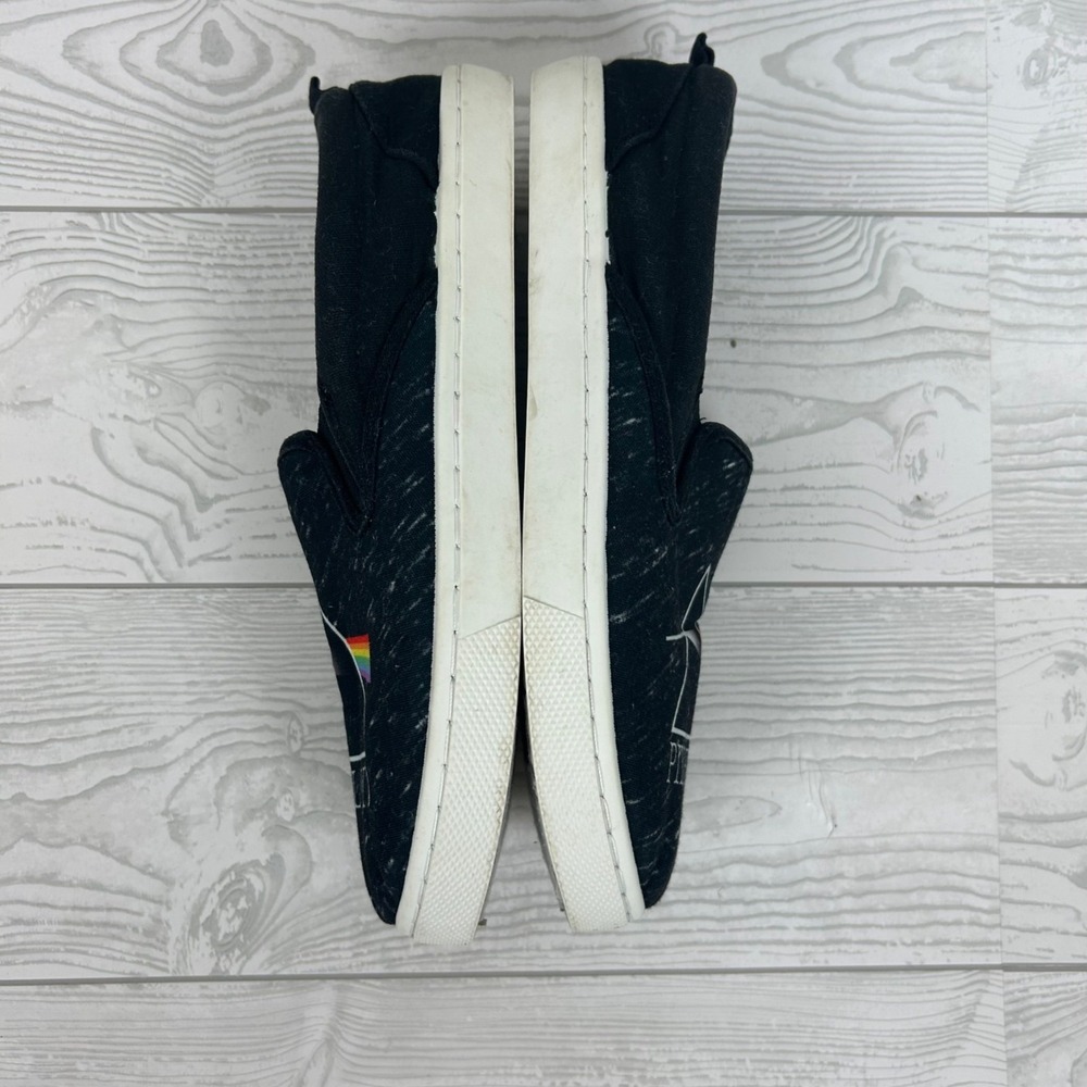 Pink Floyd Slip-On Shoes Size 7 Black Canvas Casual Sneakers Men's‎ or women's - Picture 5 of 9